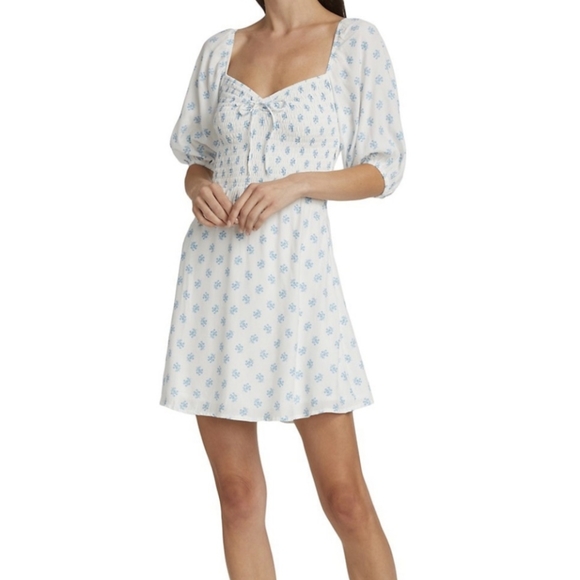 Faithfull the Brand Galicia Floral Minidress X-Small XS - Picture 5 of 15